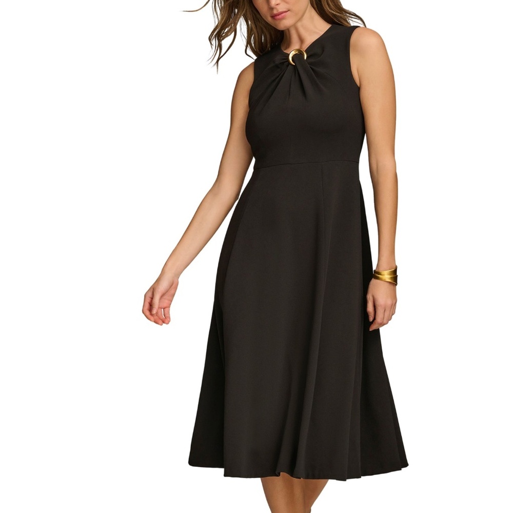 Donna Karan New York‎ - Gold Hardware A-Line Scuba Dress